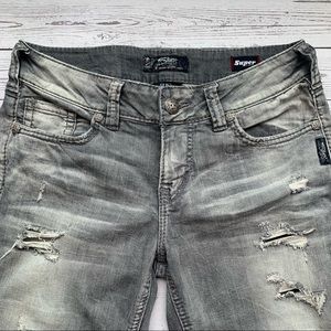 SILVER JEANS SUKI mid ankle length slim fit size 28